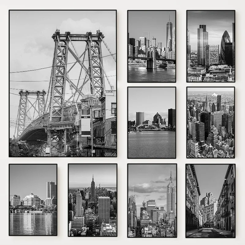 Photography New York - （2D Canvas painting） Black and White
