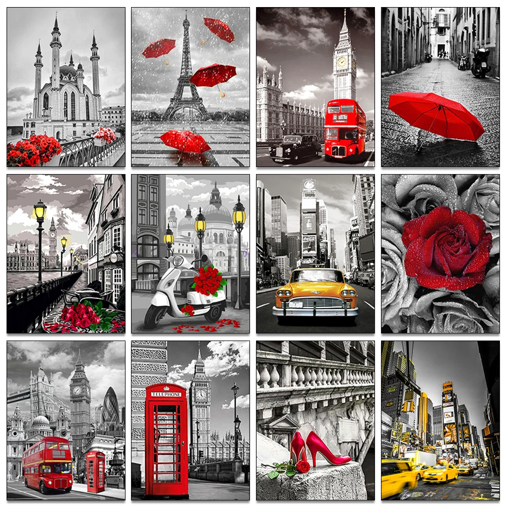 Photography New York - 5D Diy Diamond Embroidery Black and