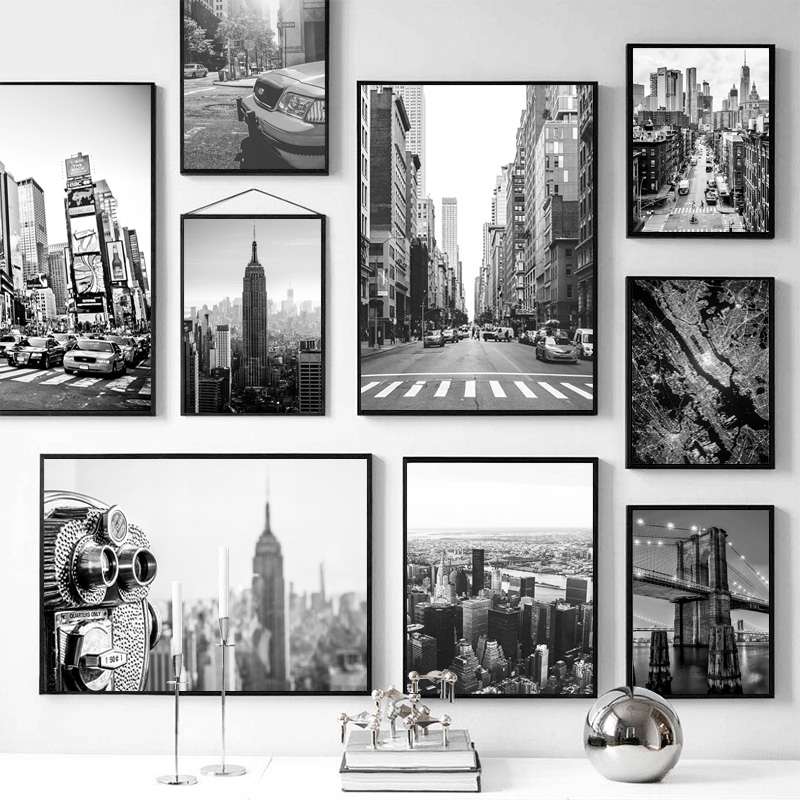 Photography New York - 1pc frameless Canvas painting New York