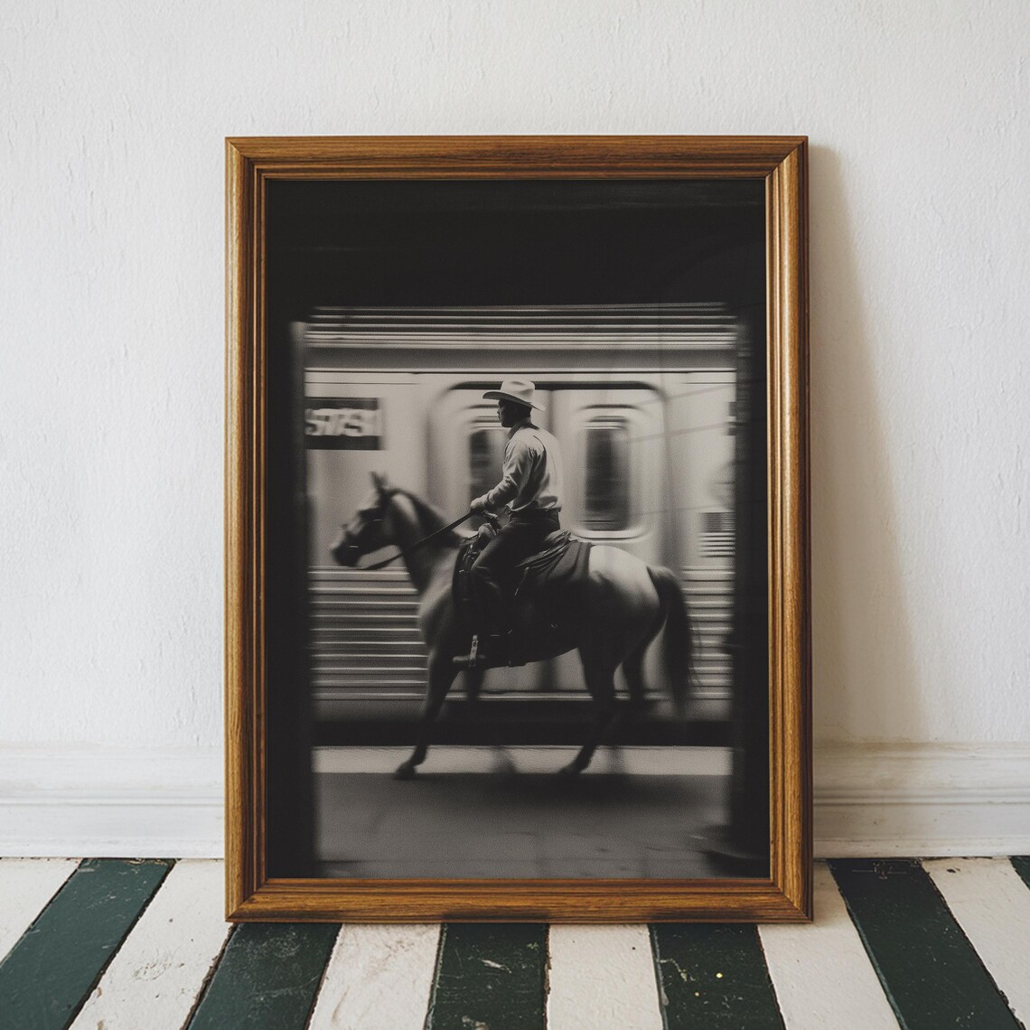 Photography New York - Vintage NYC Cowboy Subway Wall Art