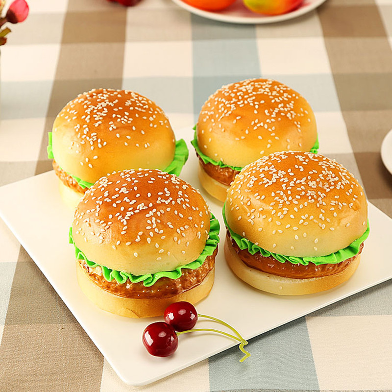 Photography Of Food - Artificial Hamburger Fake Bread Food Model