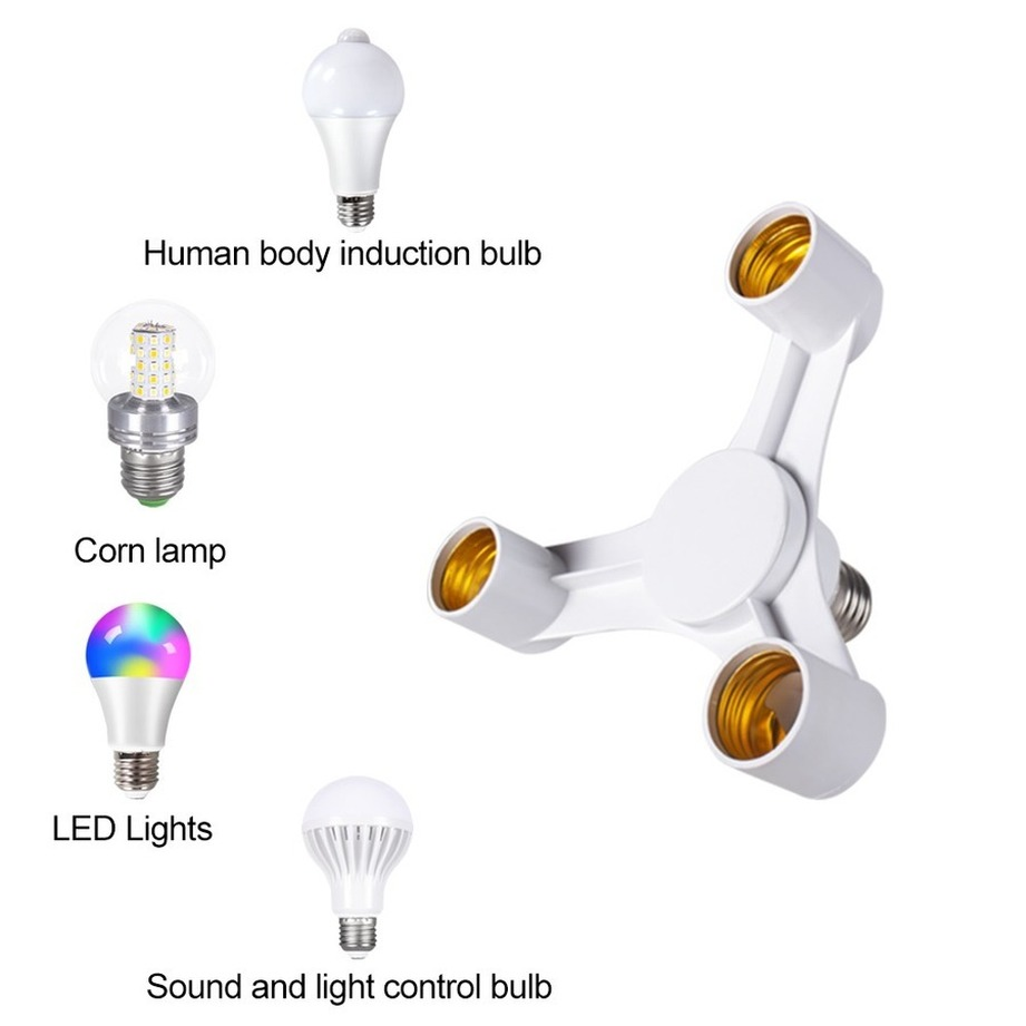 Bulbs Socket 3In1 E27 to E27 E - Photography Bulb ulasan dan harga