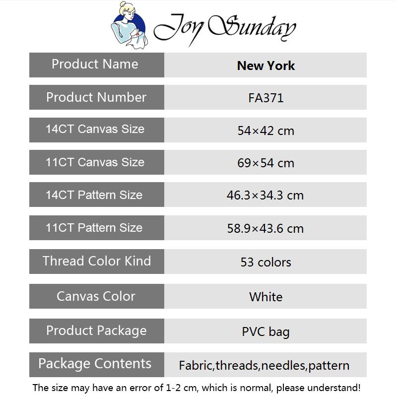 Joy Sunday Cross Stitch Kits 1 - Photography New York ulasan dan harga