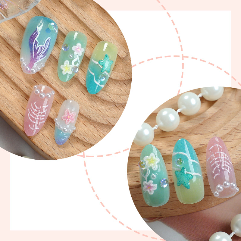 30pcs Summer Press on Nails 3D - Photography Tips ulasan dan harga