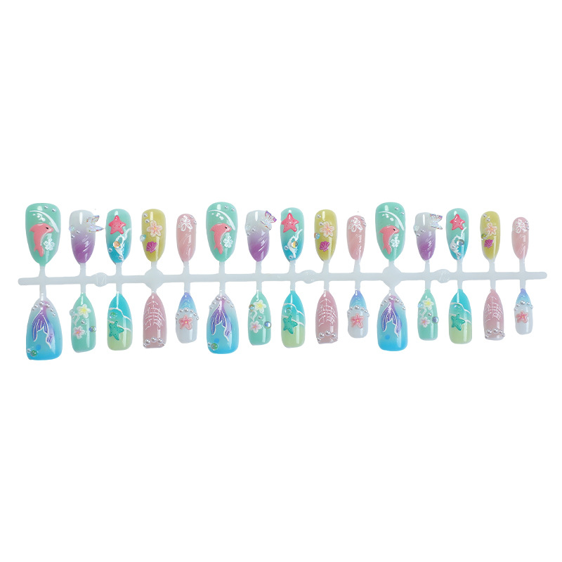 30pcs Summer Press on Nails 3D - Photography Tips ulasan dan harga