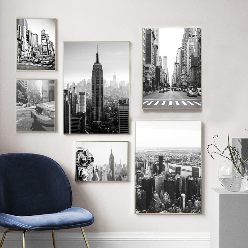 1pc frameless Canvas painting  - Photography New York ulasan dan harga