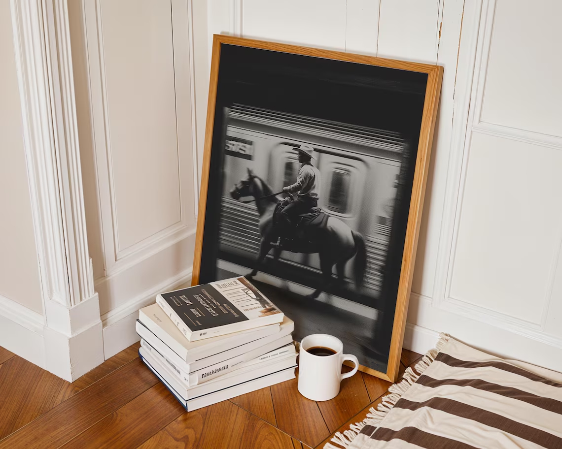 Vintage NYC Cowboy Subway Wall - Photography New York ulasan dan harga