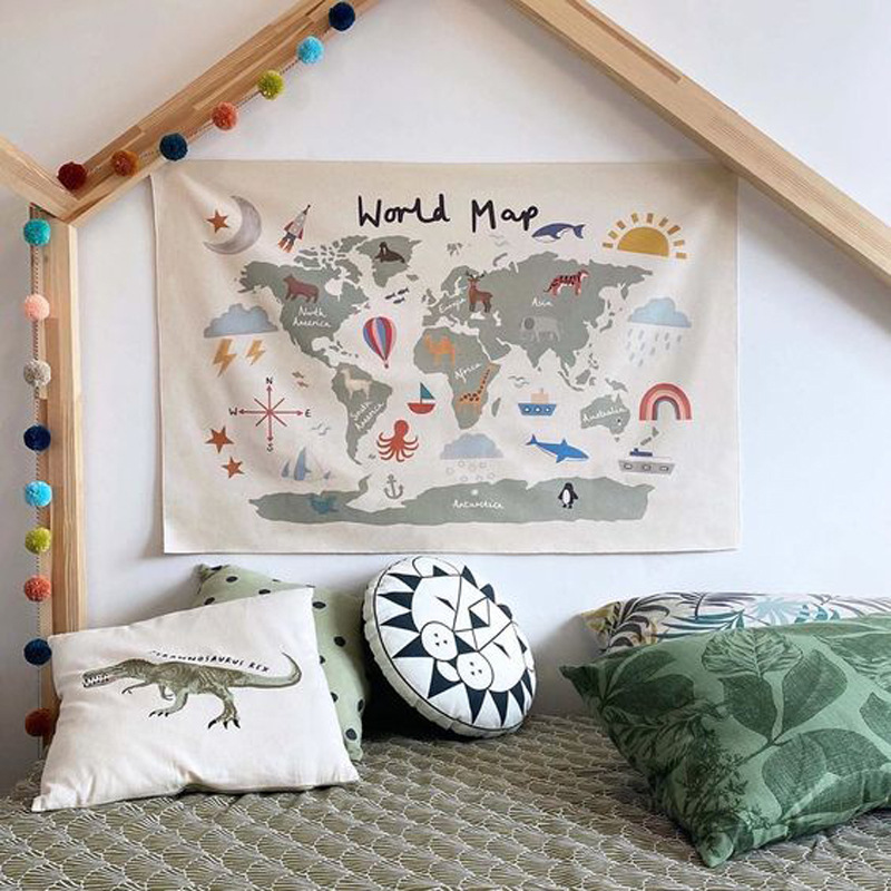 Nordic Wall Decor Kids Room Wo - Photography Mapped ulasan dan harga
