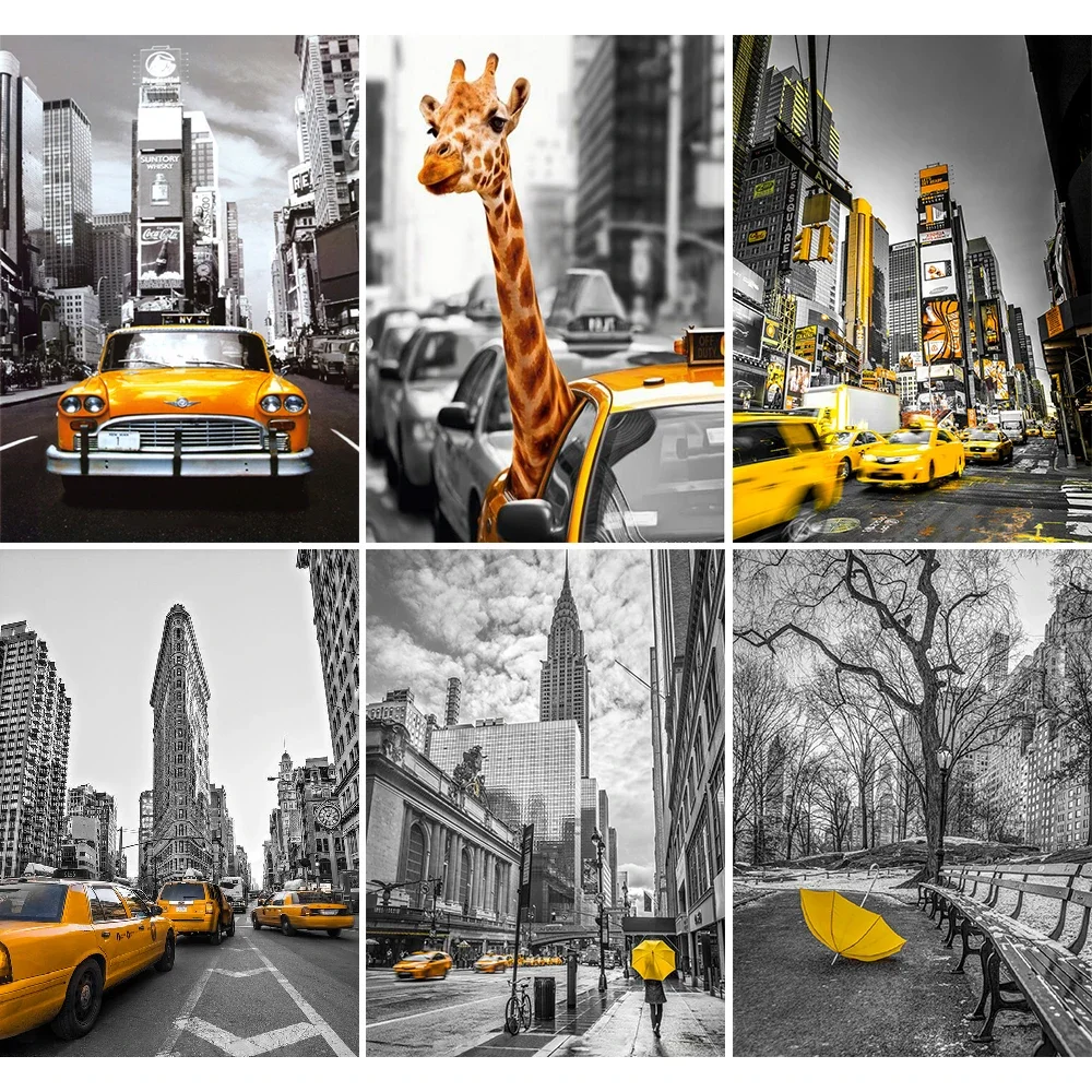 5D Diy Diamond Embroidery Blac - Photography New York ulasan dan harga