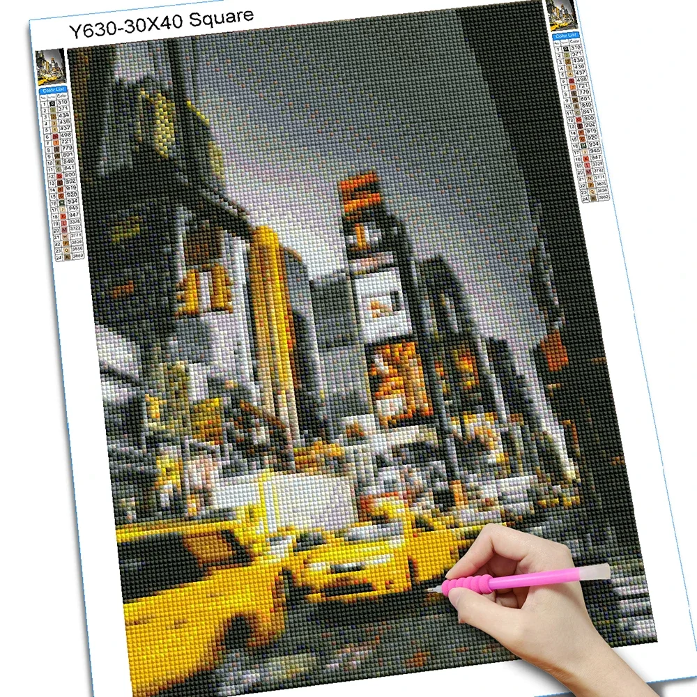 5D Diy Diamond Embroidery Blac - Photography New York ulasan dan harga