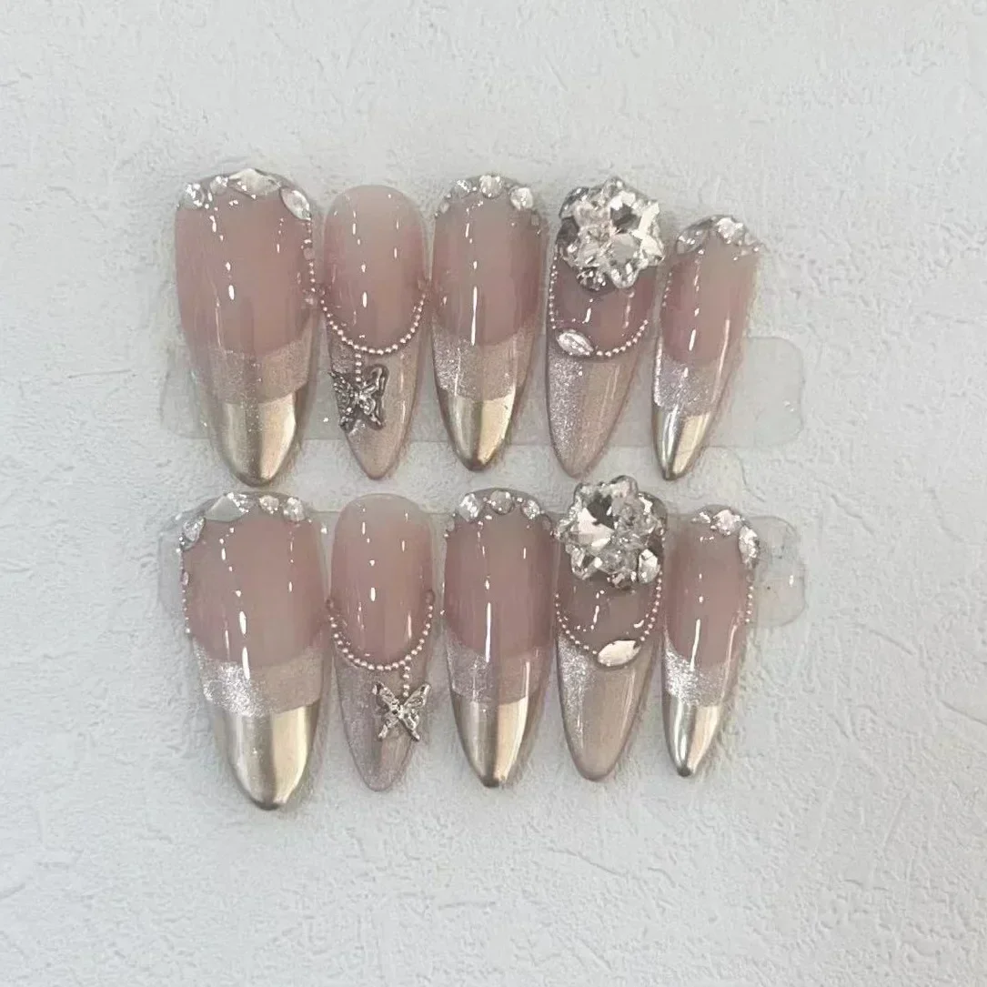 10Pcs Handmade Press on Nails  - Photography Tips ulasan dan harga