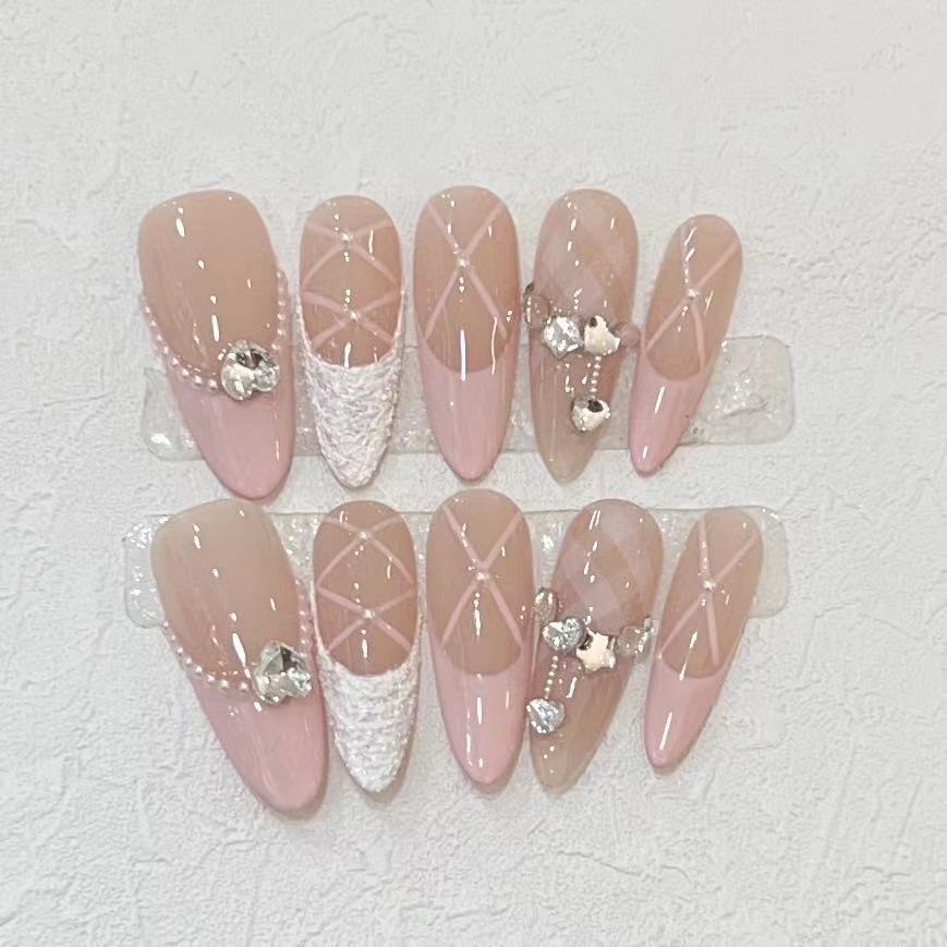 10Pcs Handmade Press on Nails  - Photography Tips ulasan dan harga