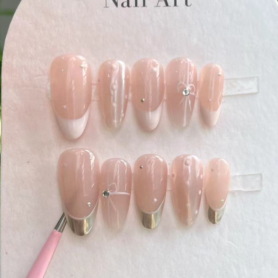 10Pcs Handmade Press on Nails  - Photography Tips ulasan dan harga