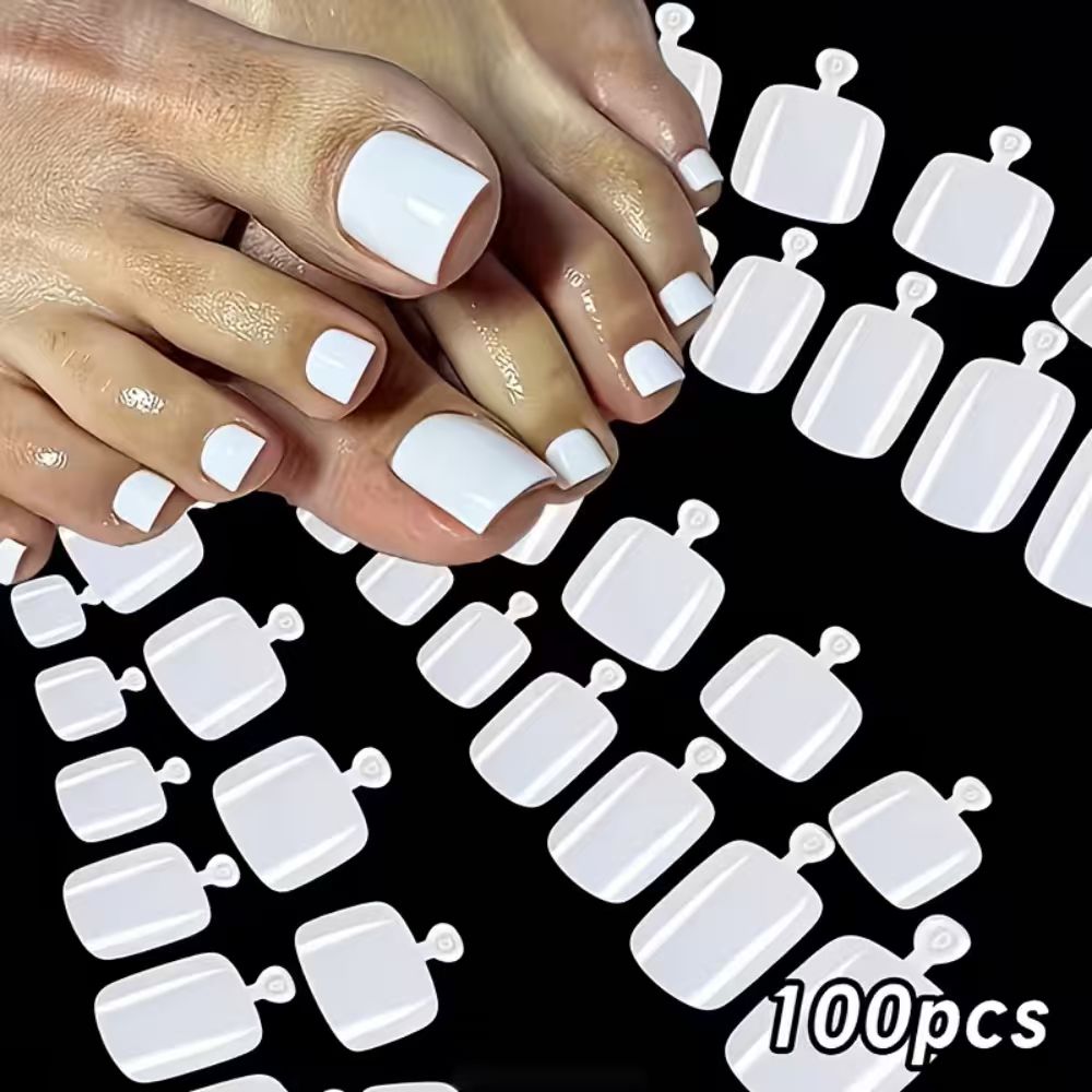 100pcs/Box French Tip Press-On - Photography Tips ulasan dan harga