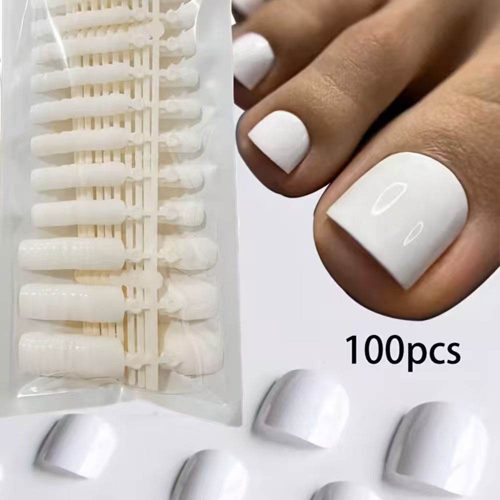 100pcs/Box French Tip Press-On - Photography Tips ulasan dan harga