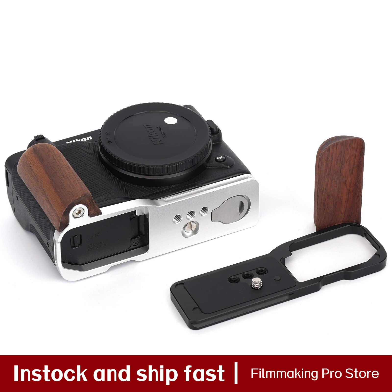 Fittest Wooden Handgrip for Ni - Camera Cage Baseplate ulasan dan harga