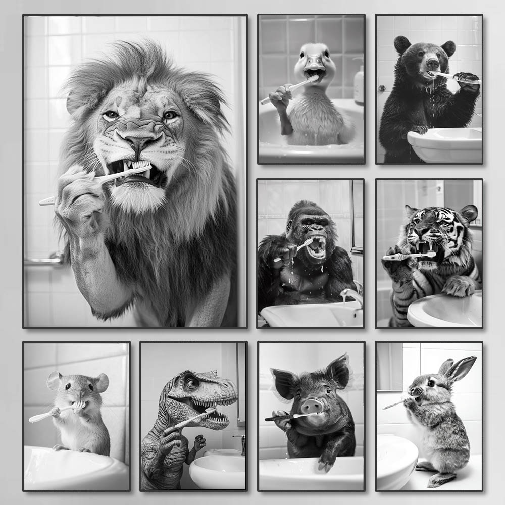 Black White Funny Bathroom Bru - Photography Black And White ulasan dan harga