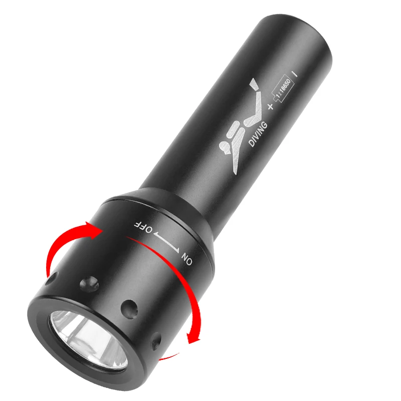 New T6 LED Diving Torch Long-R - Photography Is ulasan dan harga