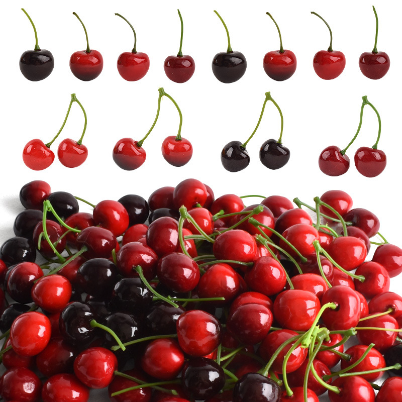 10Pcs Artificial Cherry Fake F - Photography Of Food ulasan dan harga